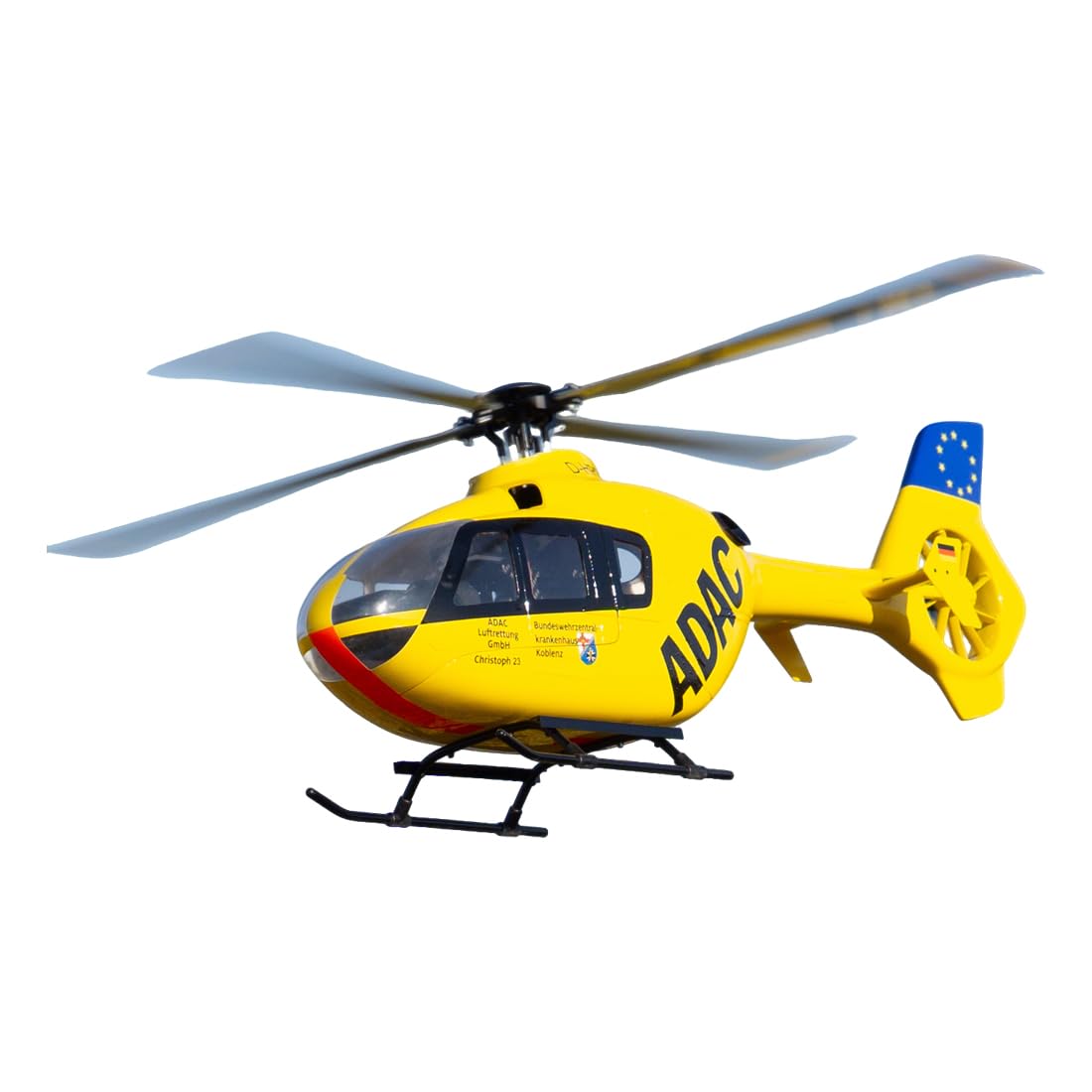 ROBAN EC135 RC Hubschrauber für Erwachsene, 450er-Klasse 2,4 GHz 6 Kanäle realistisches RC Flugzeug mit Vier Rotoren und GPS-Ortung, Steuerung für Links- und Rechtshänder (RTF)