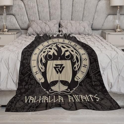 Couverture Viking douce plaid de lit lavable et chaud 130x150 - 8