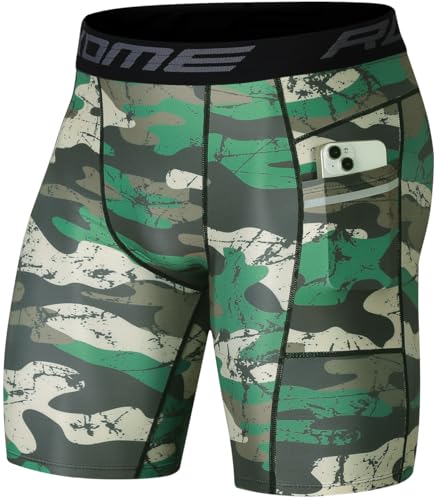 Image of Compression Shorts Men Spandex Sport Gym Shorts Athletic Workout Running Tights Training Underwear