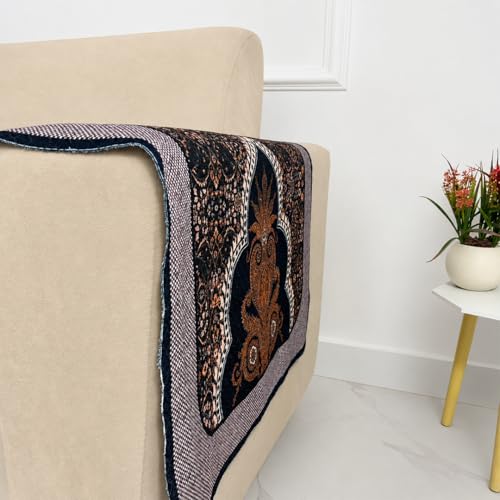 Image of Homerz Premium 'Maharaja Paradise Series' Sofa Cover | Net Fabric Sofa Cover | Washable, Anti-Dust Backed & Wrinkle Resistant Cover (Sheesh Mahal, 2 pc Armrest, Armrest)
