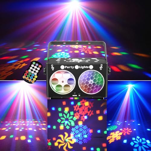 Party DJ Disco Light 3in1 projector Stage lighting remote control multi-mode voice control strobe effect projection light Family Party Bar Club KTV Karaoke Holiday Birthday Bash Party atmosphere light