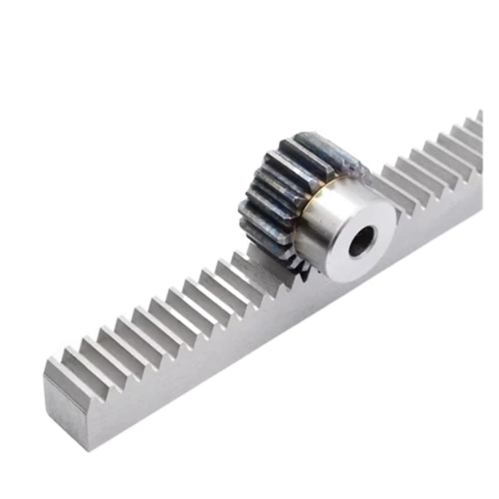 Spur Rack Steel High Precision 1pcs 1M 17Teeth Pinion Steel Gear + 1pcs 1Mod 1 Modulus Steel Gear Rack 10 * 10 * 500mm(6.35mm)