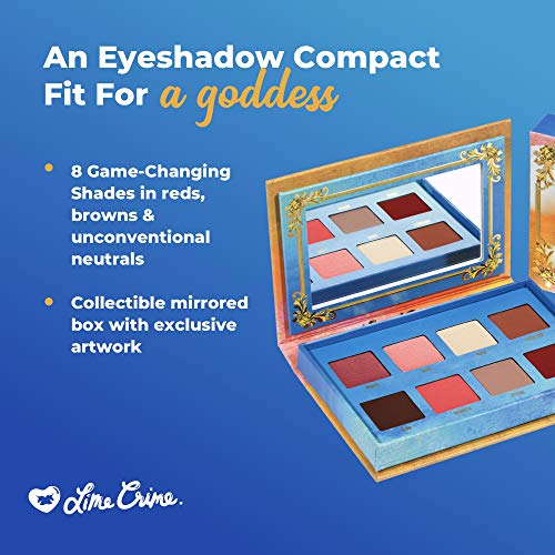 Lime Crime Venus Eyeshadow Palette - 8 Full Sized Matte and Metallic Eyeshadows - Grunge-Inspired Shades, Unconventional Neutrals - Mirrored Box - Vegan, Cruelty-Free