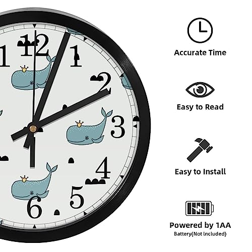 Horloge murale silencieuse à quartz sans tic-tac à piles pour maison et école