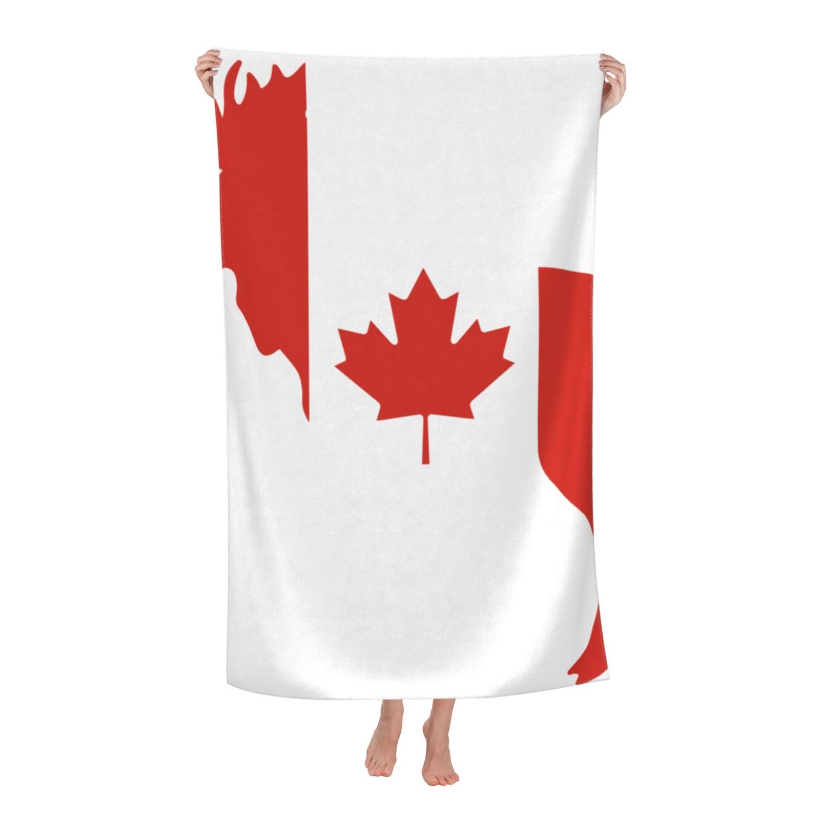 LSRCPD Beach Towel Canada Flag Moose Microfiber Beach Towels Blanket Oversized Tropical Big Extra Large XL Pool Towels Quick Dry Sandproof for Women Girls Kids