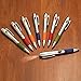 Collections Etc Smooth-Writing Black-ink Pens with Flashlight at the End - Set of 8