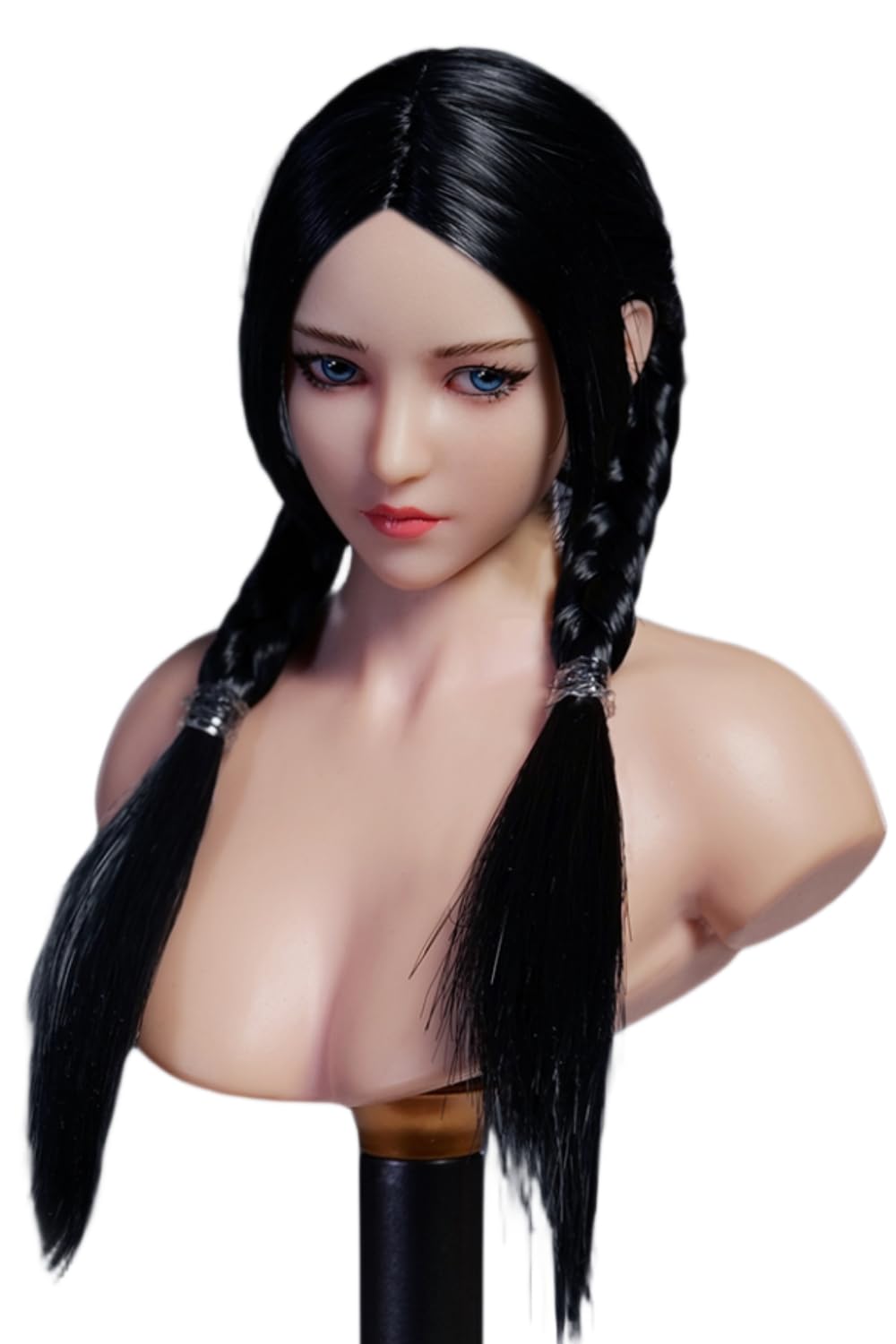 HiPlay Testa femminile in scala 1:6, disegno dell'occhio mobile, scultura della testa della ragazza dell'Asia per figure di azione da 12 pollici (YMT101C)