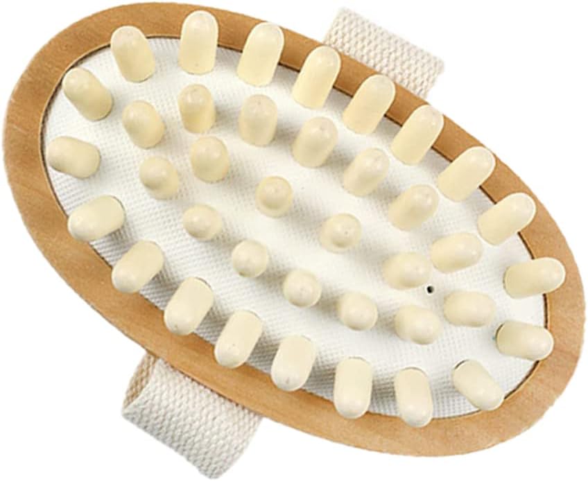Handheld Wooden Spa Brush for Exfoliating Cushion Body Brush with Soft Bristles for Improved Circulation Invigorating Skin Care Tool for Home Use