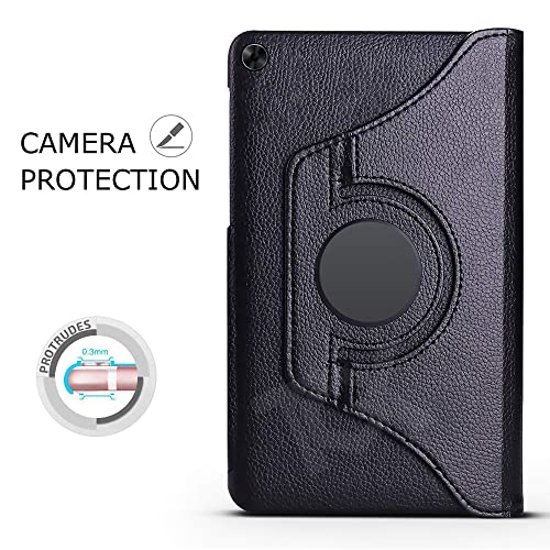 Image of TGK 360 Degree Rotate Leather Stand Case Cover for realme Pad 10.4 inch (Black)