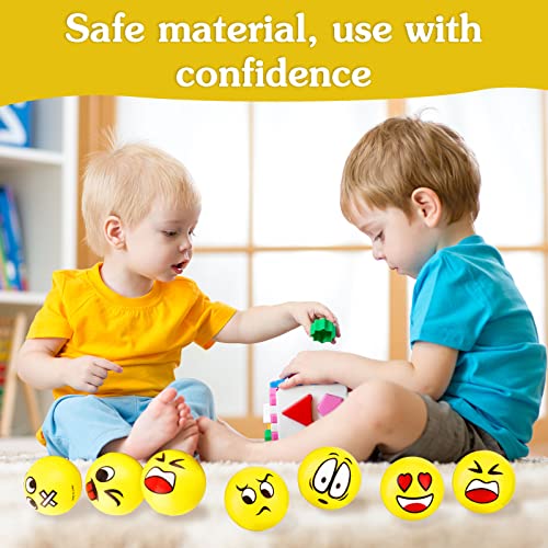 ENCOUN 30Stück Stressball, Antistressball für Kinder, Anti Stress Spielzeug Bälle, Mini Gesicht Squeeze Ball, Stressabbau Bälle, Handtrainer Ball Knautschball für Kindergeburtstag Mitbringsel