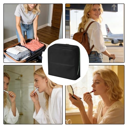 Neceser de aseo vertical impermeable y portátil para brochas y cosméticos 4