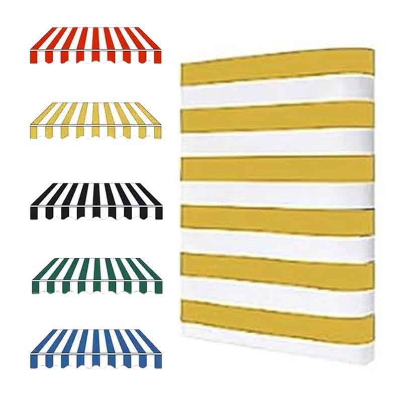 Auvent de terrasse jaune contre chaleur et pluie grand taille 3x2,4m