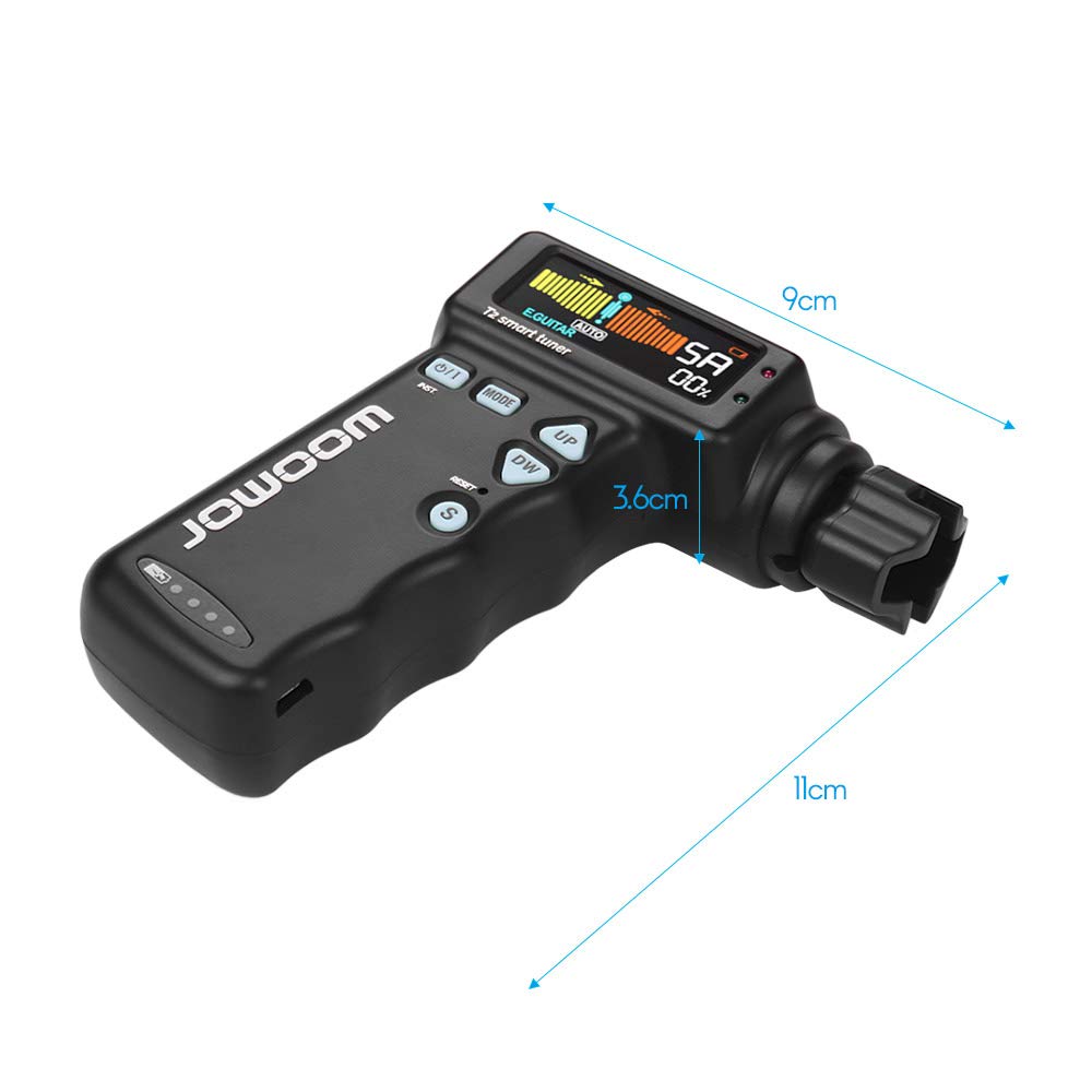 Btuty T2 Smart Guitar Tuner Peg String Winder para Guitarra Ukelele Afinación cromática Batería de litio recargable incorporada