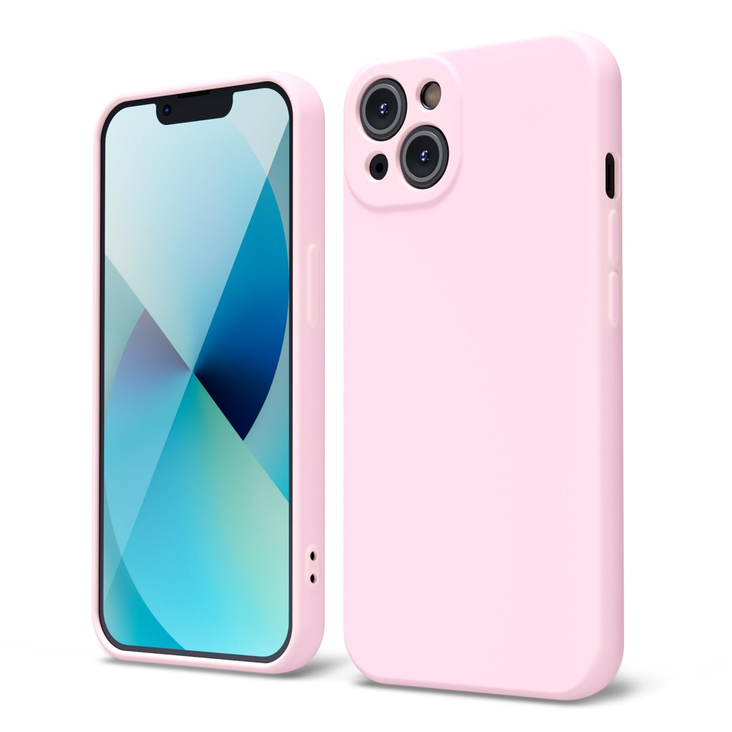 oakxco for iPhone 16 Pro Max Case Liquid Silicone, Soft Rubber Gel Elegant Aesthetic Basic Simple Cover, Cute Thin Slim TPU Matte Solid Color Plain Smooth Case for Women Girl, Light Pink — view 1289