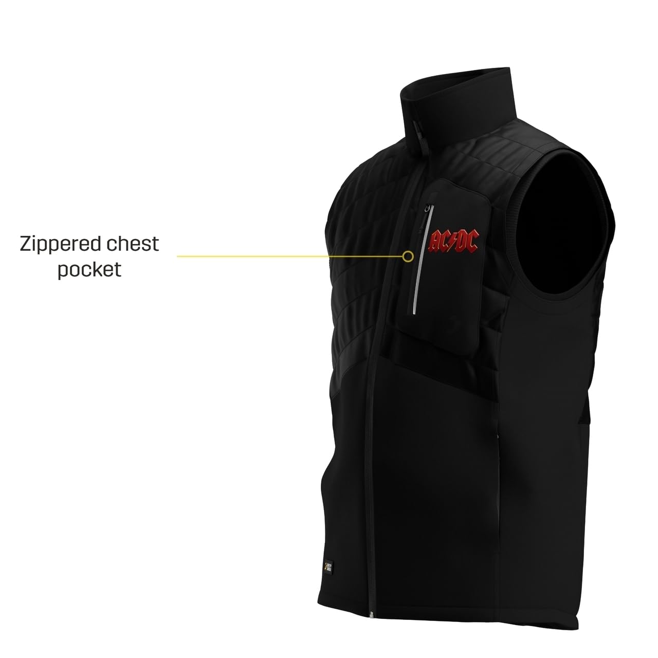 SAFETY JOGGER Kamizelka robocza dla mężczyzn lub kobiet – OAK – ocieplacz ciała zapewnia maksymalną elastyczność z logo AC/DC, uniseks, ciepła kurtka wodoodporna z wieloma kieszeniami