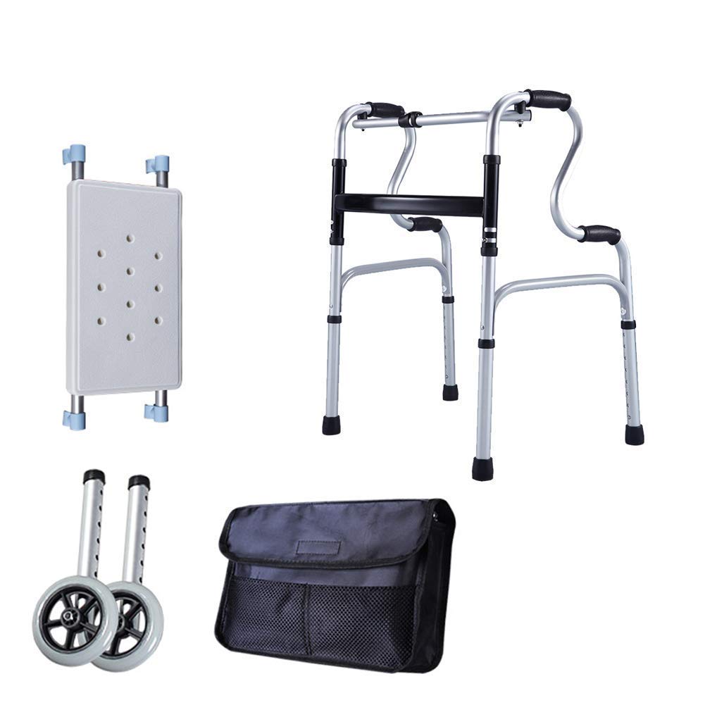 Suitable for Assisted Walking Walking Stabilizer Elderly People Foldable Walker Adjustable Walking Assist Folding Lightweight Aluminium Walking Frame little surprise (Size : E)