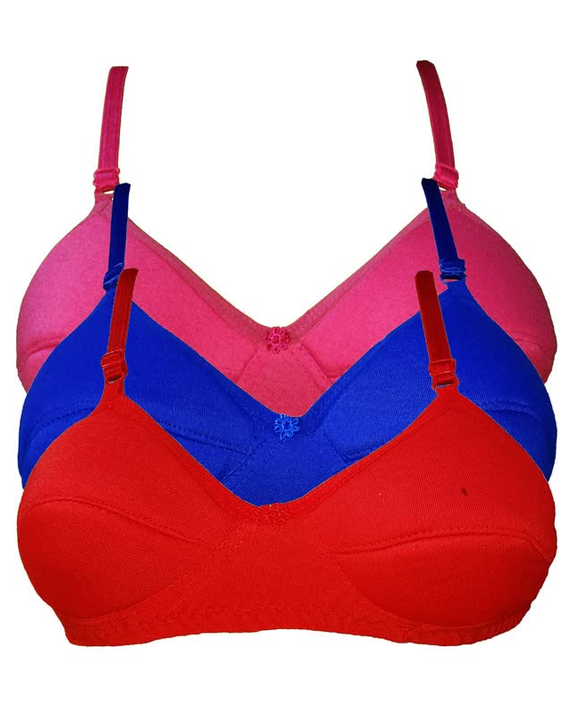 Buy Riya Beauty Women's Cotton Padded Everyday Bra Set (Pack of 6) 30