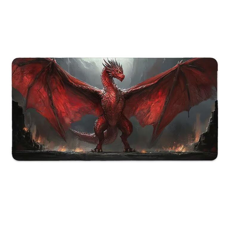 Tappetino Mouse Gaming XXL 1600 x 800 mm Tappetino Antiscivolo Sottomano Da Scrivania Per Mouse e Tastiera, Con Base In Gomma Antiscivolo, Lavabile, Mouse Pad dinosauri, Regalo per Uomo L-639