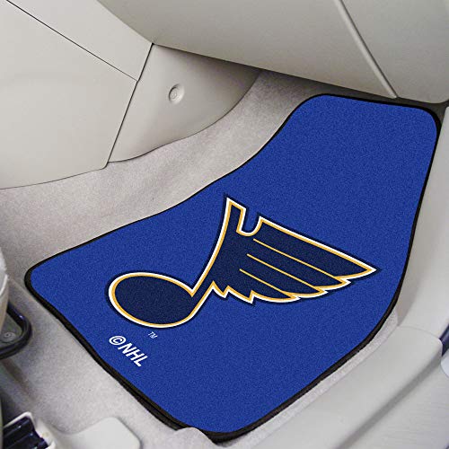 Fanmats 10595 NHL St Louis Blues Front Row Nylon Carpet Car Mat - 2 Piece - Thumbnail 2