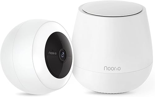 Noorio Cámara de seguridad inalámbrica para exteriores B310 con hub, cámara de seguridad inalámbrica para el hogar alimentada por pilas, visión