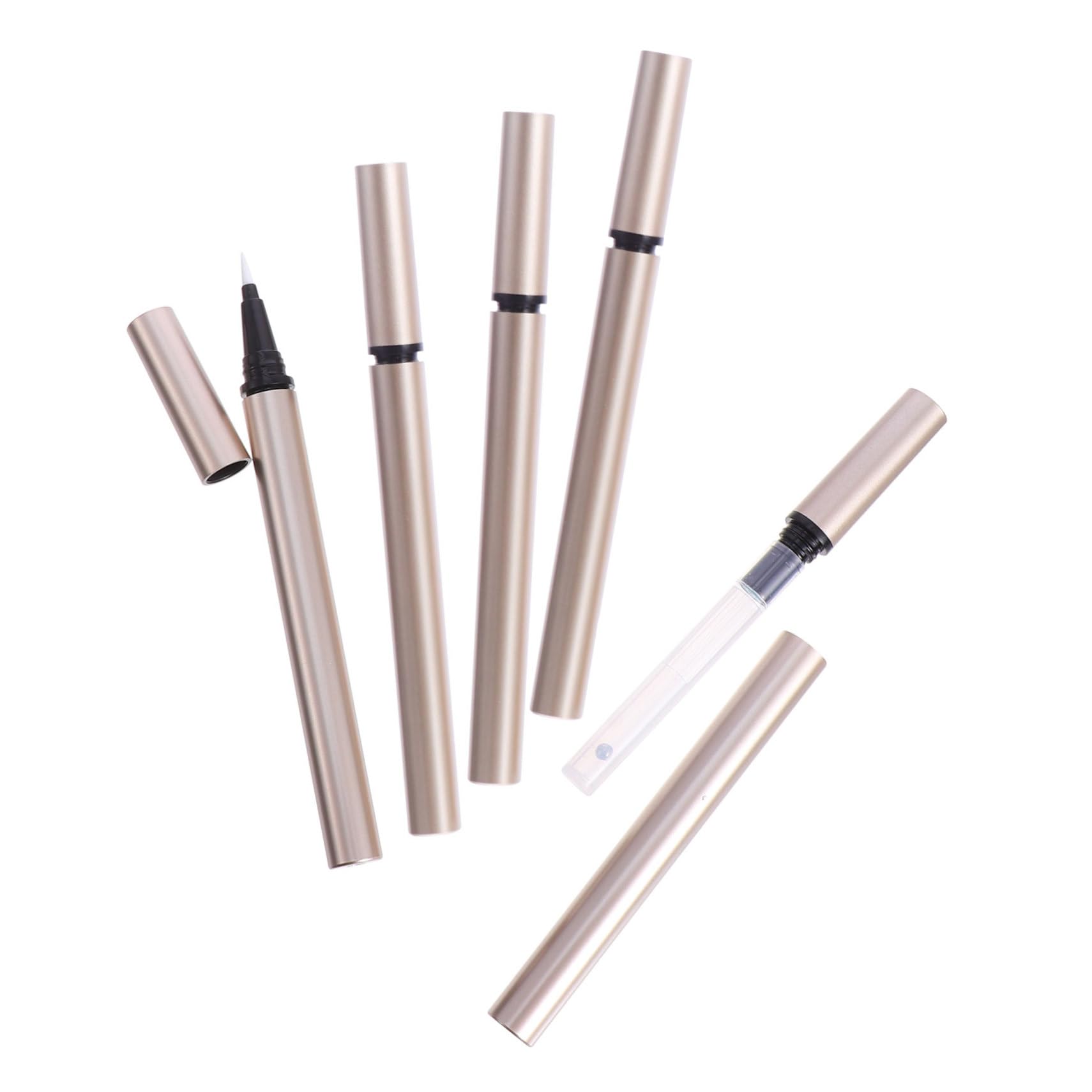 minkissy Leere Eyeliner Tuben zum Aufbewahren von Flüssigem Eyeliner Nachfüllbare aus Kunststoff 1ml 5 Stück Leichte Behälter für Kosmetikgeschäfte