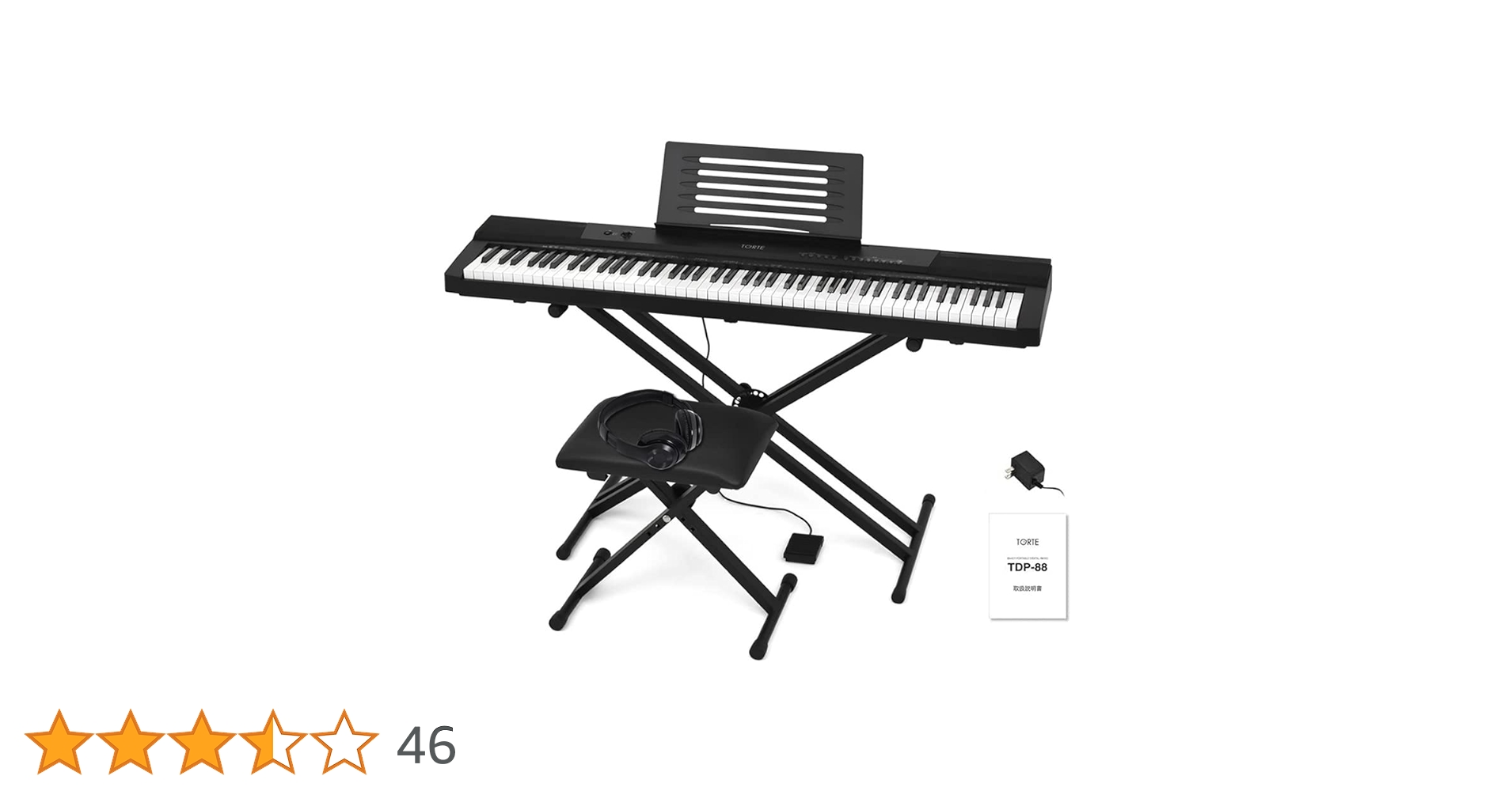 Amazon | TORTE トルテ 電子ピアノ 88鍵盤 フルスケール 日本語