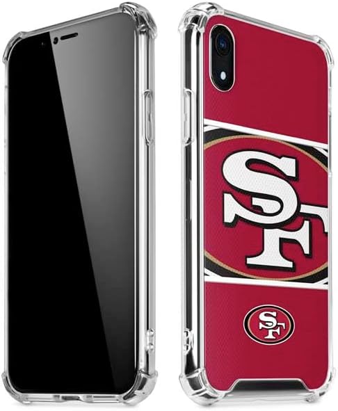Skinit Clear Phone Case Compatible with iPhone XR - Officially Licensed NFL San Francisco 49ers Zone Block Design