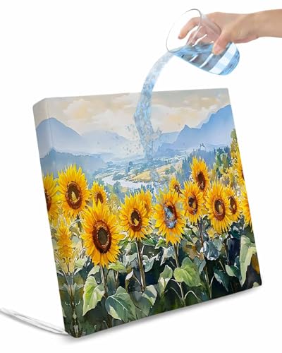 Hokiten Sunflower Floral Outdoor Cushion Chair Cover Set of 4 - Waterproof Couch Seat Covers, Pastoral Mountain Field Summer Patio Furniture Protector Cushions Slipcovers for Sofa/RV, 20