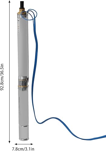 Miniatura 2 de Bombas sumergibles con caja de control, 3 "OD Pipe 110V/60HZ 0.55KW 0.75HP Bomba sumergible de pozo de acero inoxidable Bomba de pozo sumergible de