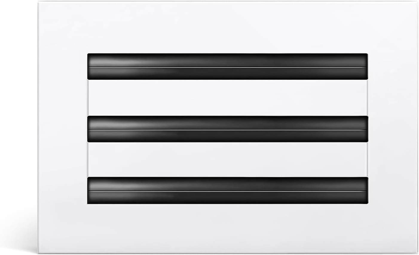 Modern AC Vent Cover 10x6 (Duct Opening Cutout) - White Sleek Decorative Air Vent - Standard Linear Slot Diffuser - All Aluminum Register Grille for Ceiling, Walls & Floors