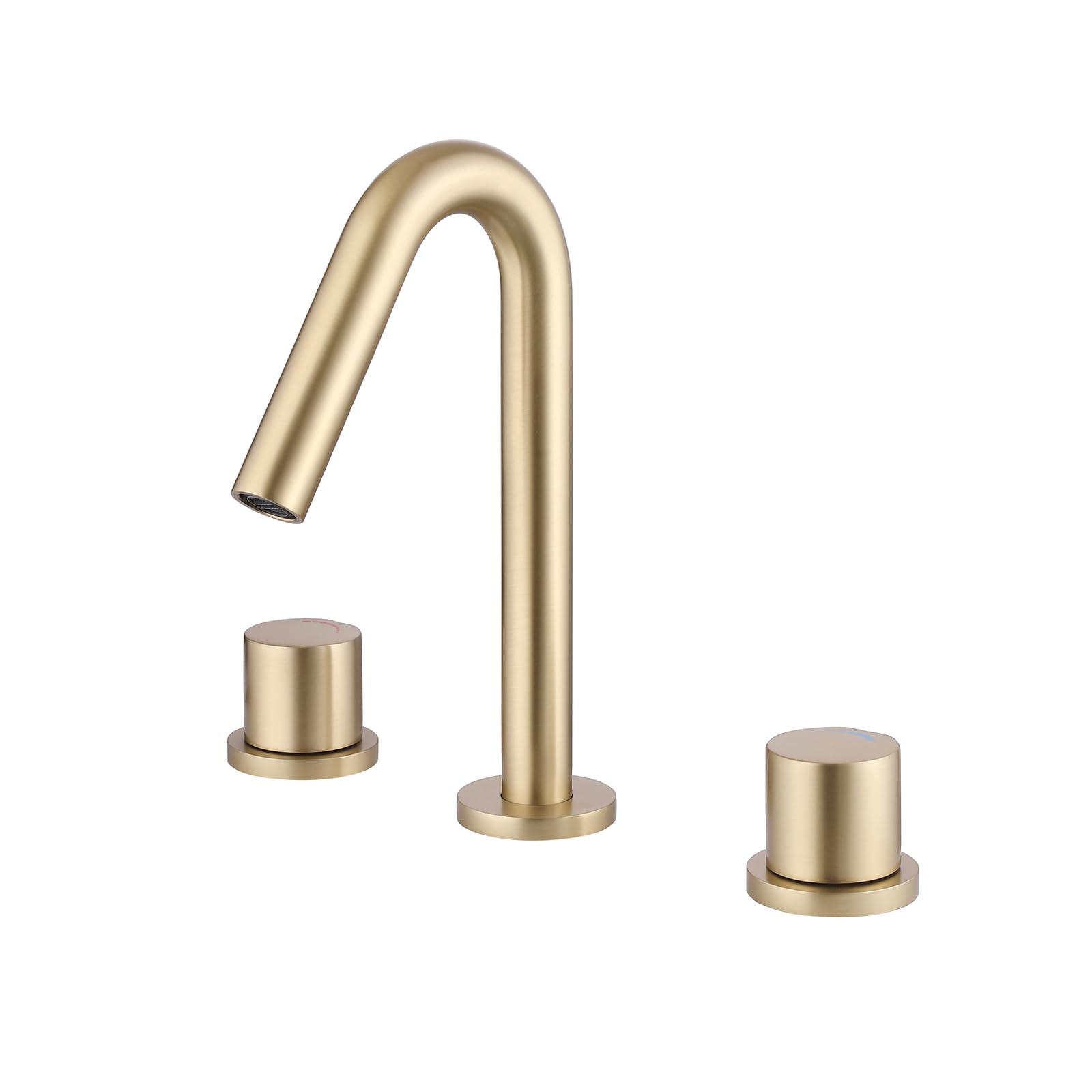 Robinet de lavabo avec valve en cuivre et 2 boutons pour salle de bain