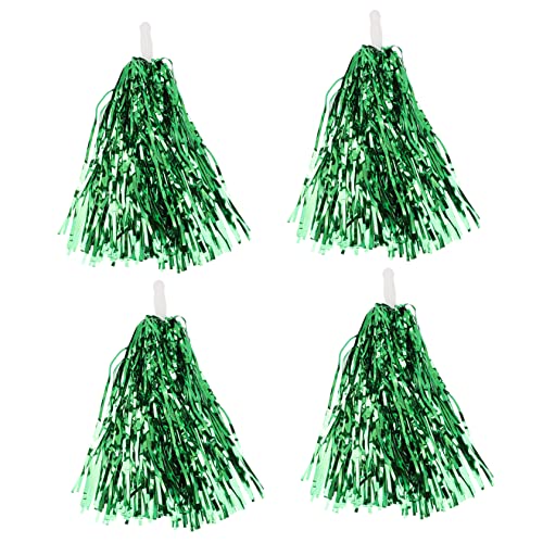 HEMOTON 4Pcs Cheerleading Pom Poms Lightweight Metallic Cheering Props for Sports Events Dance Parties and Fundraisers Eye Catching
