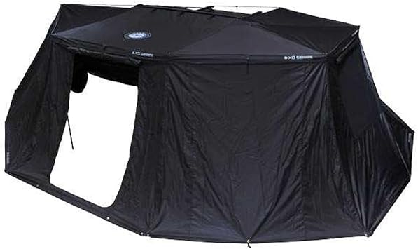 Overland Vehicle Systems 19690004 Xd Nomadic 270 - Awning Wall 1 W/Black Out, Passenger Side, Black Body, Black Trim W/Storage Bag