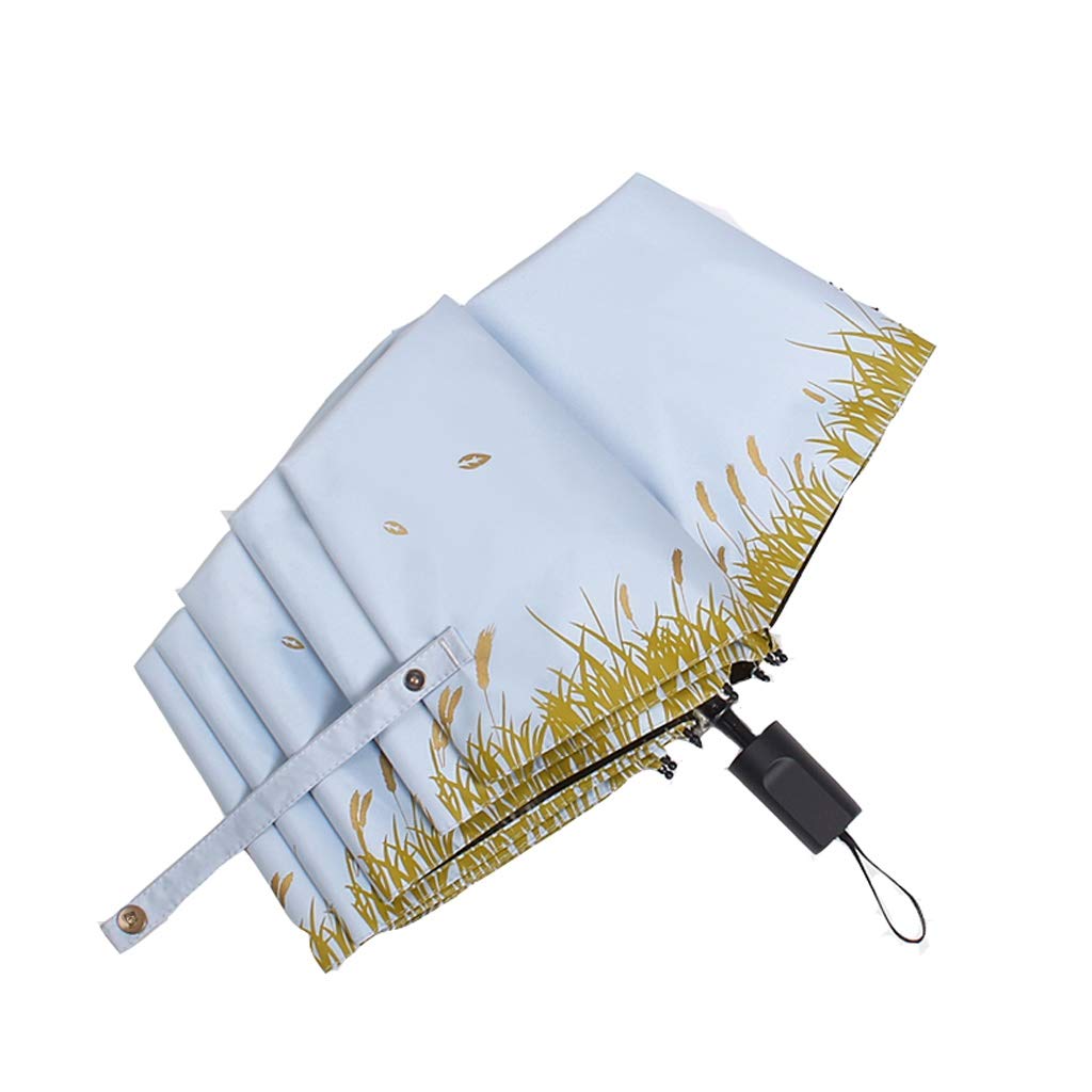 Umbrella JCOCO Small Fresh Women Folding Dual - Use Sanzhe Vinyl Winds Pastoral Wheat
