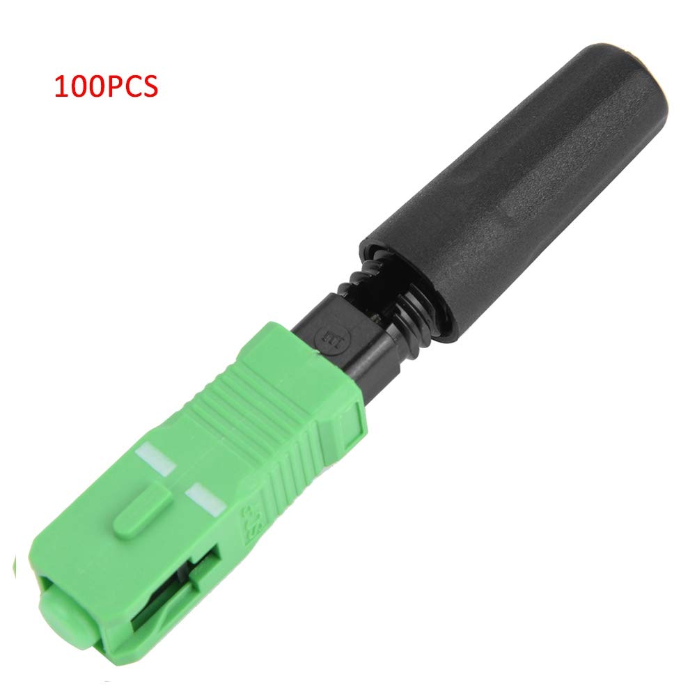 Walfront 100pcs SC Connettore, Embedded Connettore in Fibra Ottica Adattatore Dritto Connettore in Fibra Ottica
