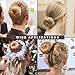 Teenitor Hair Bun Shaper Set, 4pcs Hair Donut Bun Maker(Extra-large, Large, Medium, Small) with 20pcs Bobby Pins, Tan Brown