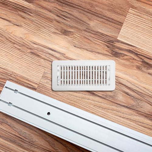 Ventilation plancher blanche 4x10 pour remplacer une grille de sol usée