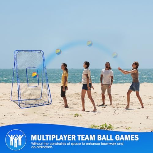 Volleyball Rebounder Net, 7 x 4 FT Adjustable Bounce Back Baseball Softbal Lacrosse Rebound Sports Practice Training Pitch Return with Strike Zone for Backyard Indoor Outdoor — view 8