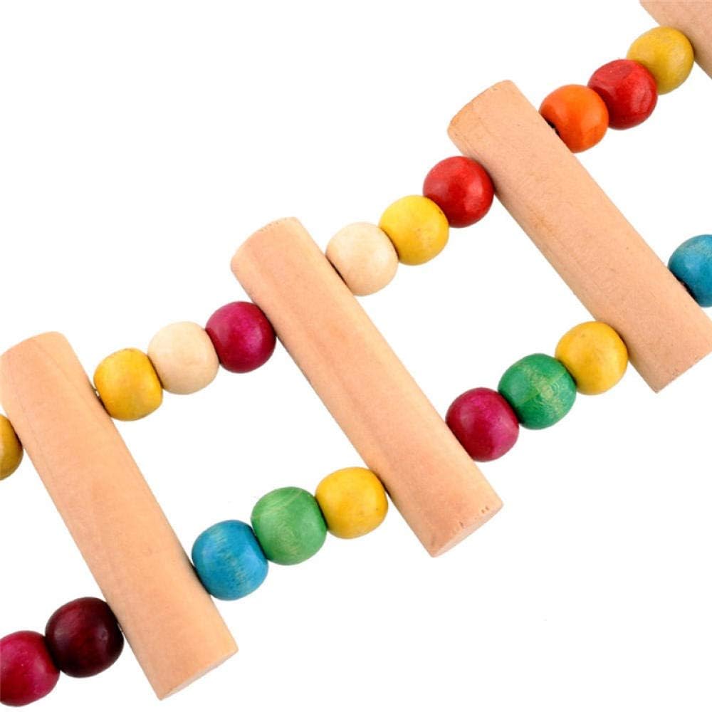 Bird Swings 48Cm Parrot Pet Bird Wood Ladder Climb Cableway Hamster Toys Rope Parrot Bites Harness Cage Parakeet Budgie 2Pcs