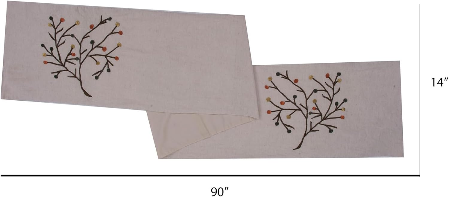 Vickerman Ecru Table Runner