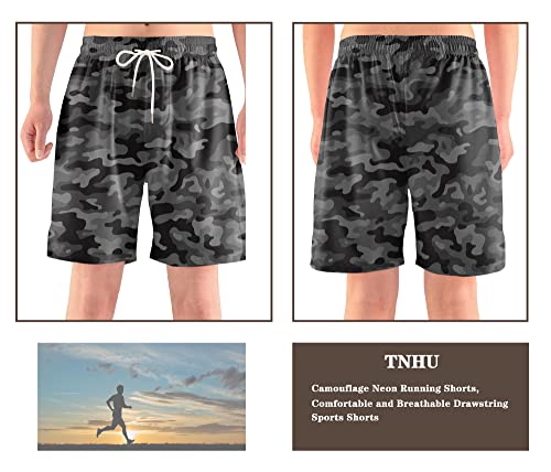 Camouflage Men's Swim Trunks with Compression Liner Swimwear Printed Board Shorts with Boxer Brief Liner2