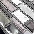 Main Street 8-Sheet of 8"x 8" Peel and Stick Kitchen Backsplash Tiles, Black and Silver Mosaic Design, Self Adhesive Wall Tiles, Renter Friendly, Water Resistant