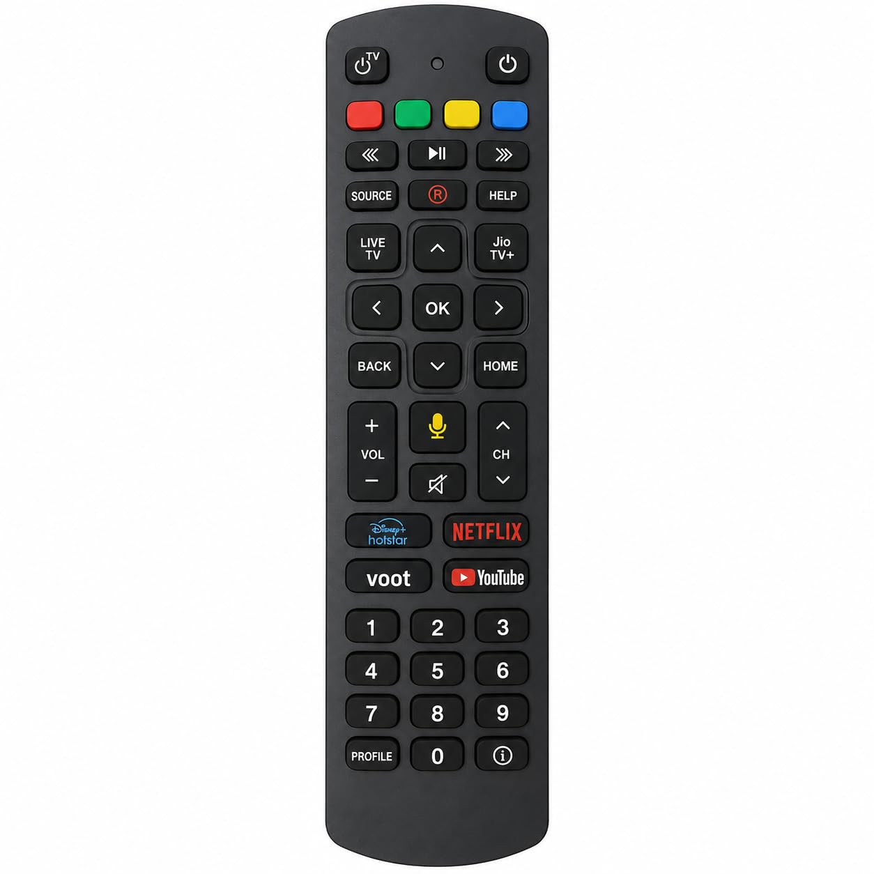 Compatible with Jio Fiber Set Top Box Remote Control with Voice Control |YouTube Hotkey Button | Durable ABS Body | Long Range | Premium Built | Black-image-16