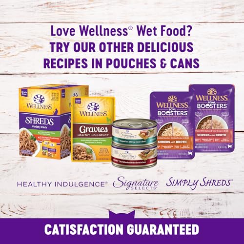 Wellness Healthy Indulgence Gravies Variety Pack Adult Wet Cat Food, Natural, Protein Rich, Grain Free, 2 Flavors, 3 oz, Pack of 8 Pouches - image 5
