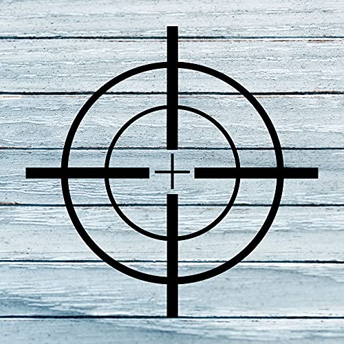 Sniper Target Wall Sticker - Aim Gun Scope Crosshairs Shooting Hunting Riffle Vinyl Decal - Tumbler Laptop Kitchen Bottle Car Window Home Decor Decoration Smsv2561 #TOP22
