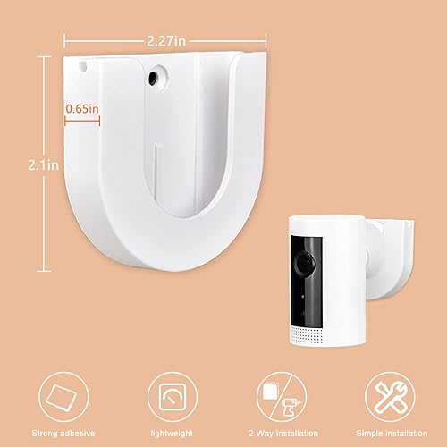 Miniatura 5 de Paquete de 4 soportes adhesivos de pared para cámara de interior (2ª generación y 1ª generación), fuerte adherencia, fácil de instalar, no necesita