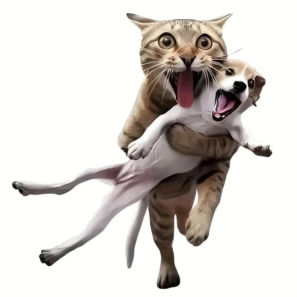 Cat Dog Vinyl Sticker for Cars Laptops Bottles Walls
