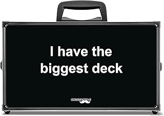 The Biggest Deck Cards Case XL. Playing Card Case Holder for Cards Against Humanity, Magic MTG, Trading Cards and more! Fits Main Game and All Expansions. Includes 8 free card dividers!