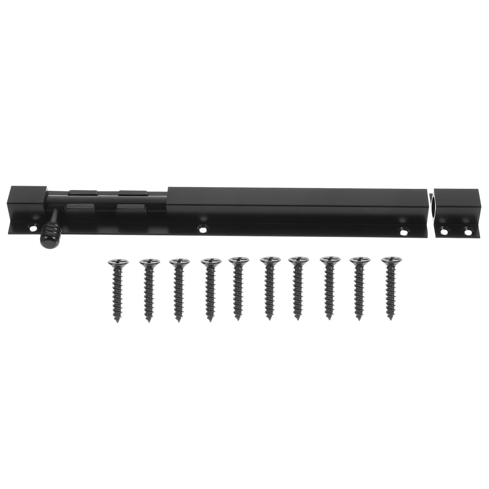 Pestillo Antirrobo de Negro de Aluminio Aleación Deslizante para Puerta