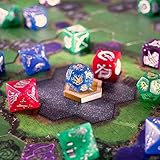 Wiz Dice - Dice Wars: Heroes of Polyhedra | PVP Skirmish Board Game for 2-4 Players | Roll Your Army & Generate a Random Map, & Battle | Ages 14 and Up